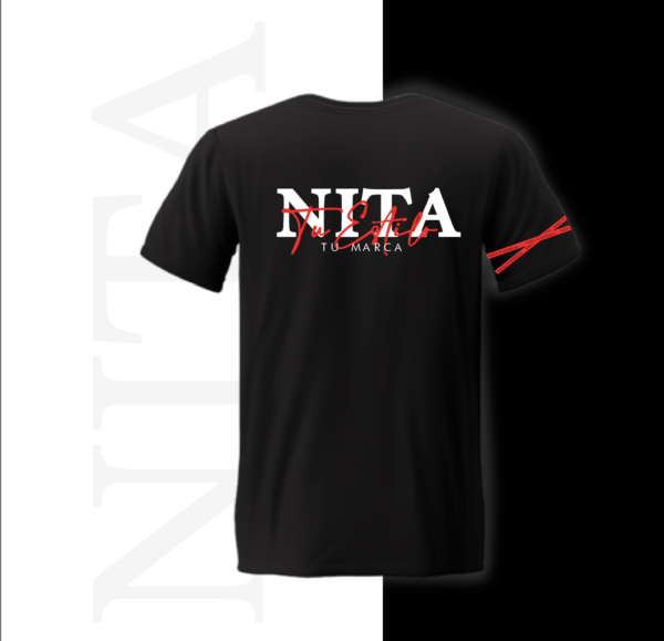 Camiseta Negra "Nita – Tu Estilo, Tu Marca" - Imagen 2
